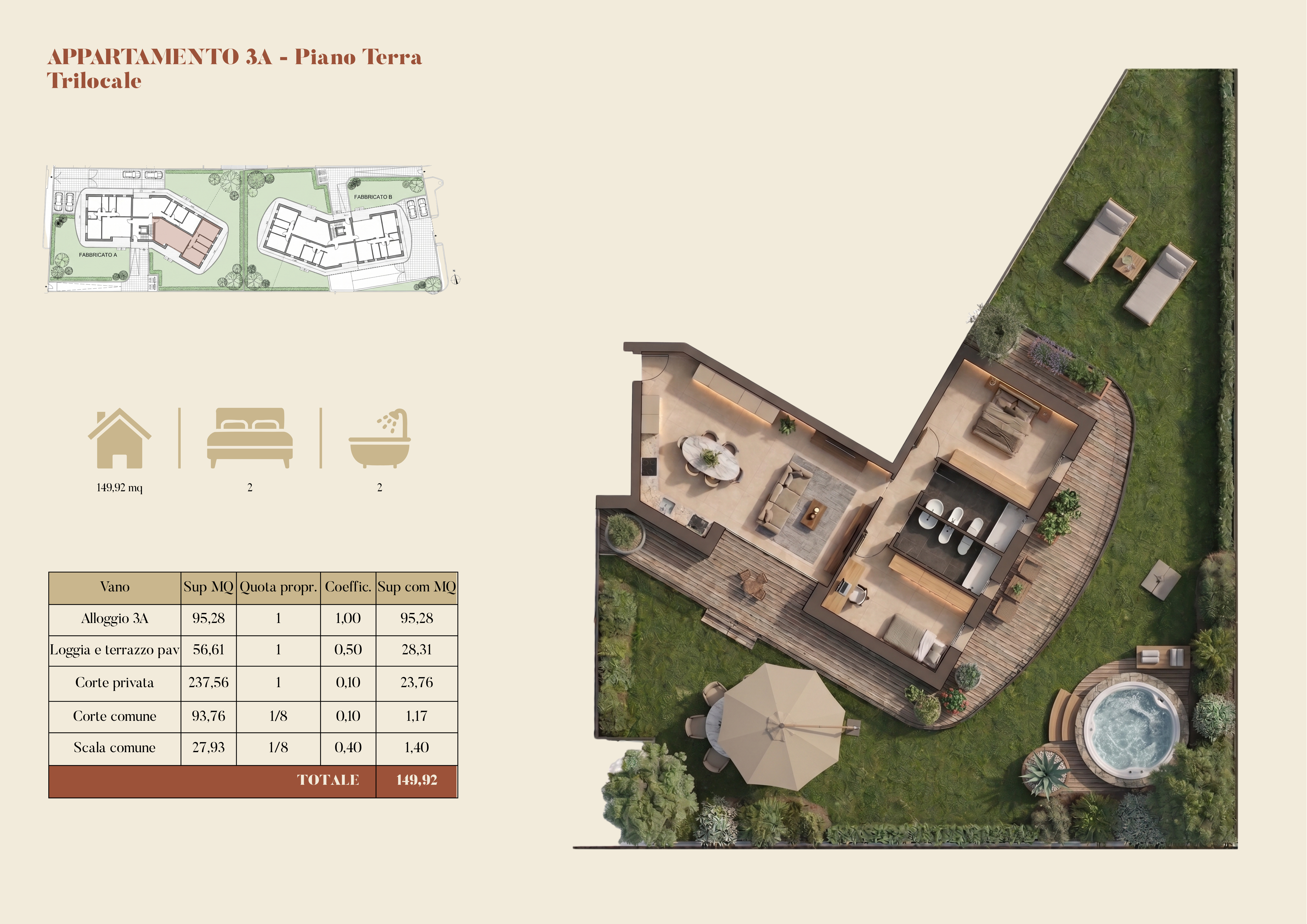 Planimetria appartamento 3A