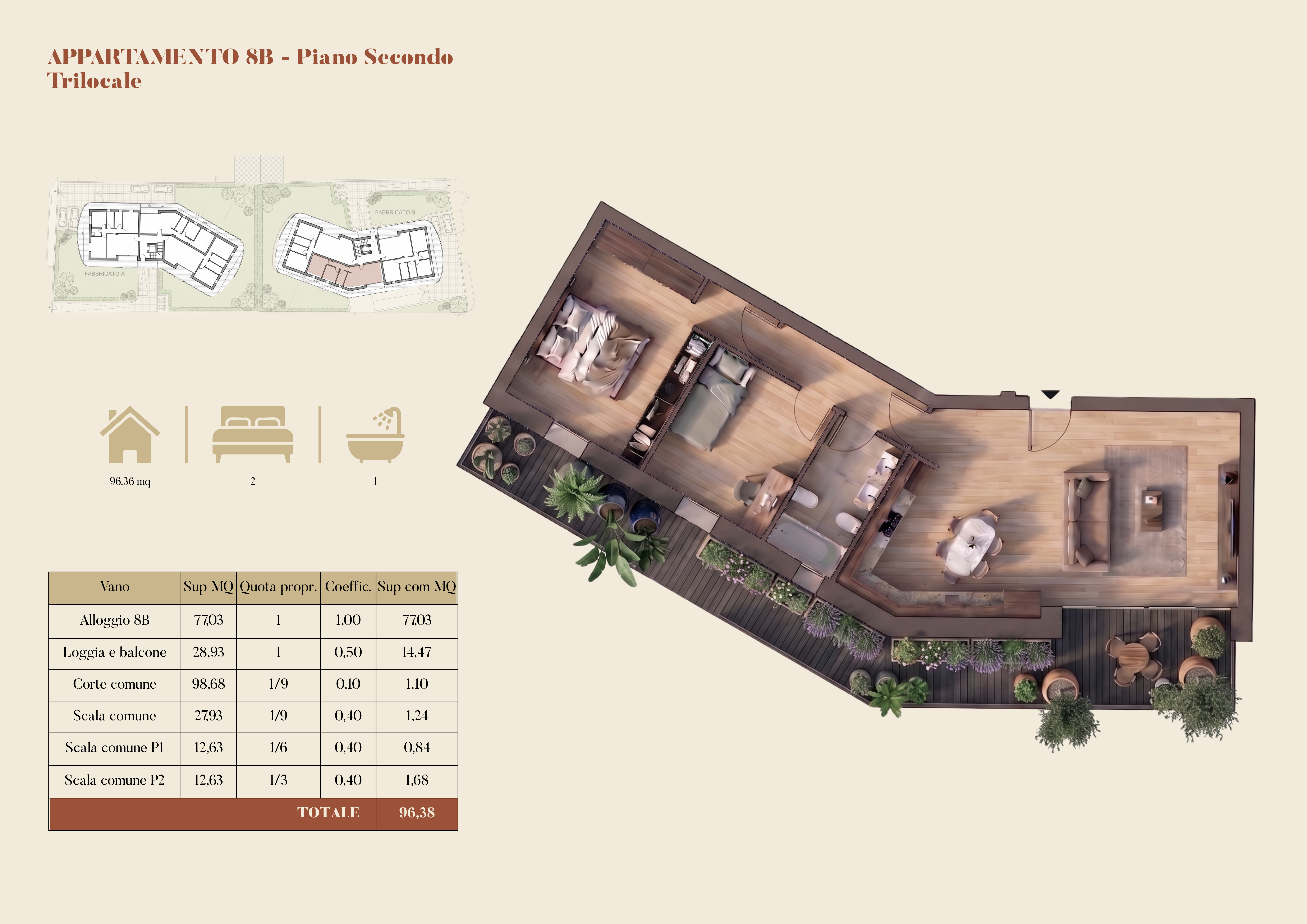 Planimetria appartamento 8B