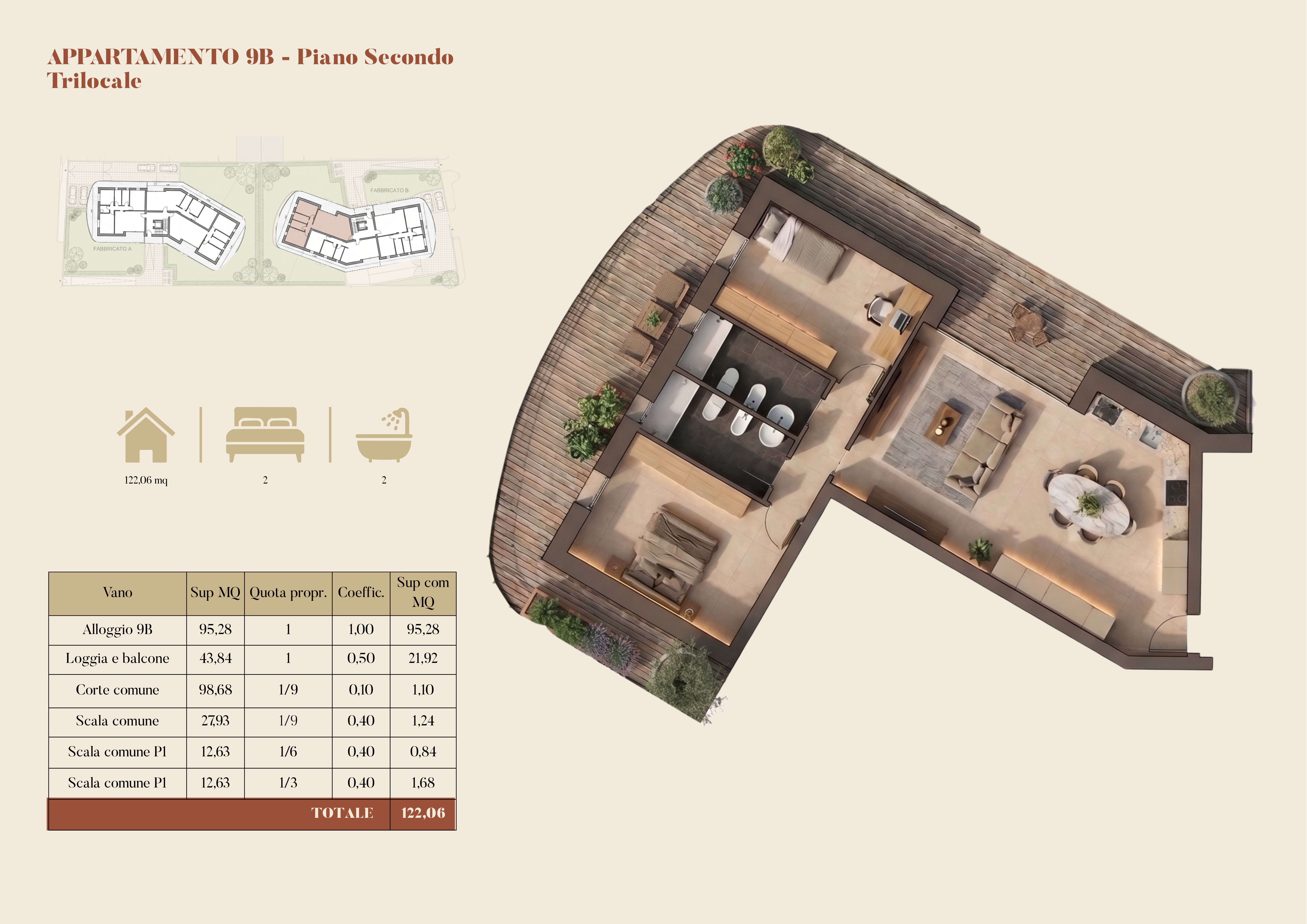 Planimetria appartamento 9B