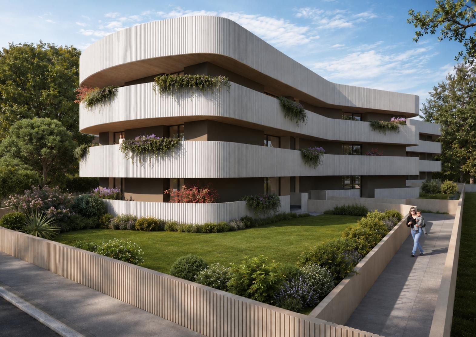 Render esterno - dettaglio facciata